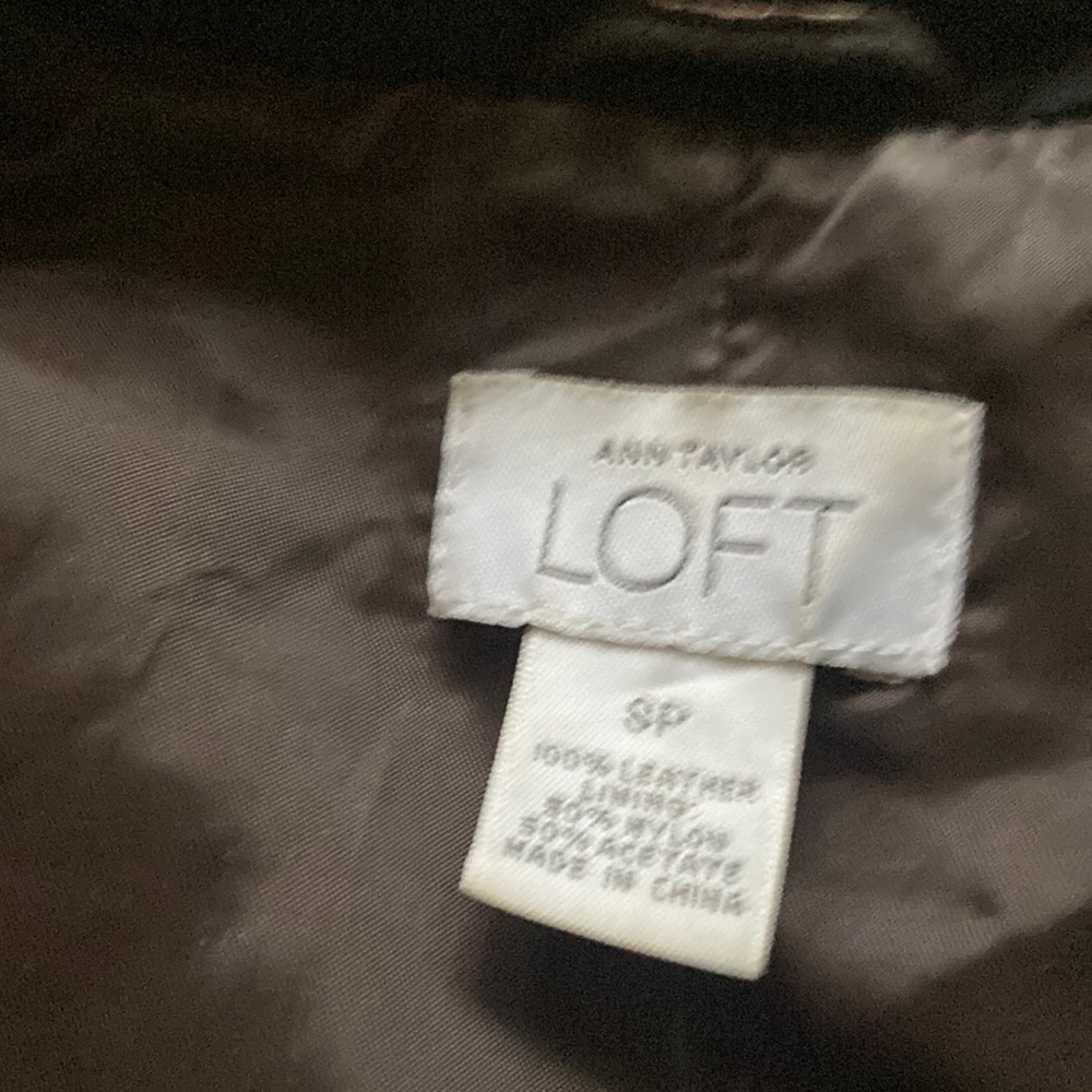 Ann Taylor Loft Brown Leather Jacket - Picture 2 of 7